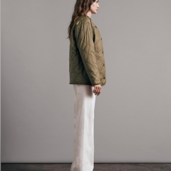 Rag & Bone Brielle Nylon Quilted Reversible Liner, Army Green (XS / TP) - Picture 2 of 10